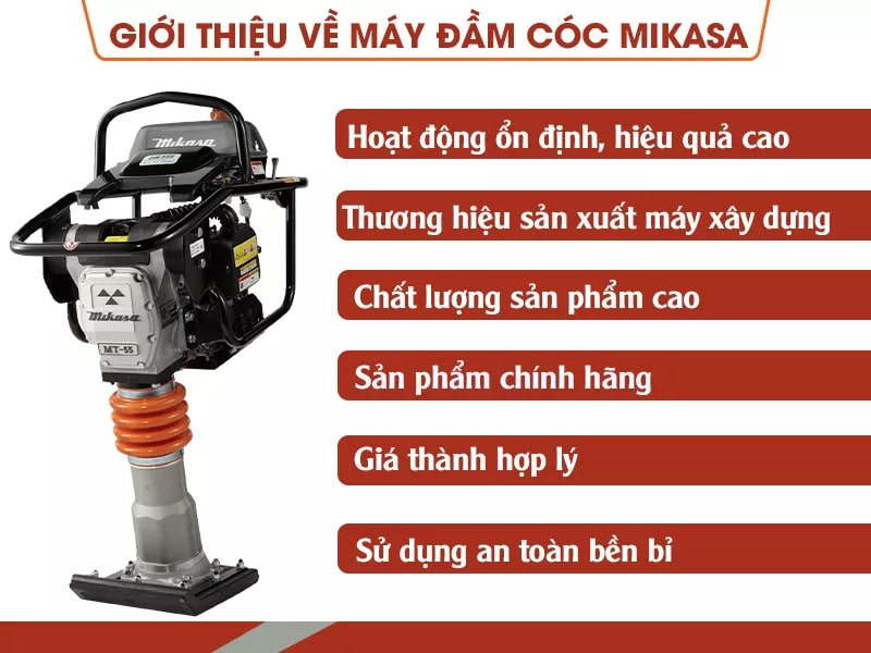 Giới thiệu về máy đầm cóc Mikasa chính hãng